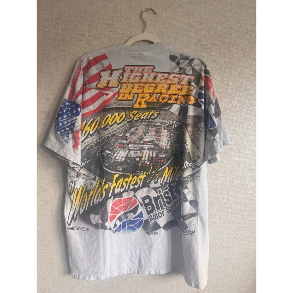 Vintage NASCAR Shirt Mens L Bristol Motor Speedway Racing Read Description - Picture 4 of 6